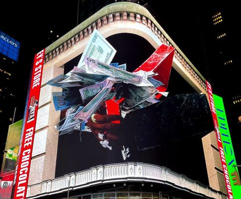 P1.875 υπαίθρια τρισδιάστατη φωτεινότητα επίδειξης των οδηγήσεων οθόνης 1R1G1B SMD1921